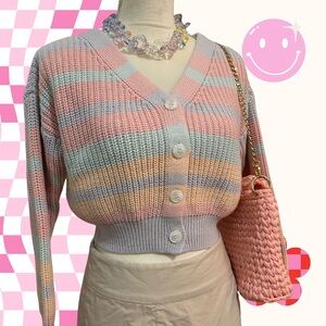 moon & madison rainbow color sweater